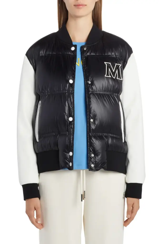 Black & White Bomber Jacket WomenTimeless Style Staple