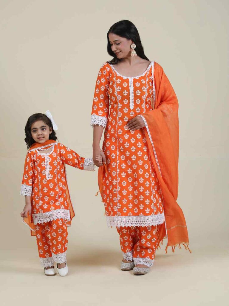 Orange Kurta Set