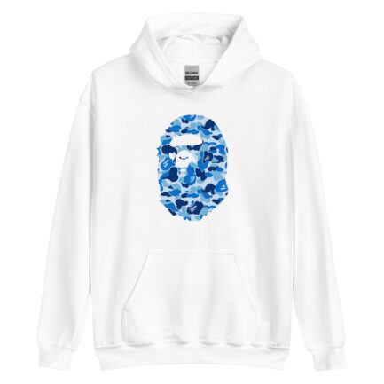 Bape Shark Blue and White Hoodie Unveiling the Hype