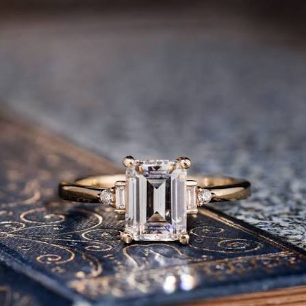 emerald cut diamond engagement rings
